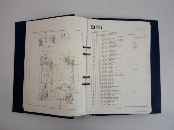 Hiab 185K Ladekran Ersatzteilkatalog Spare Parts Catalogue 1996