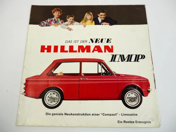 Hilman IMP Limousine de Luxe Prospekt technische Daten 1954 Rootes