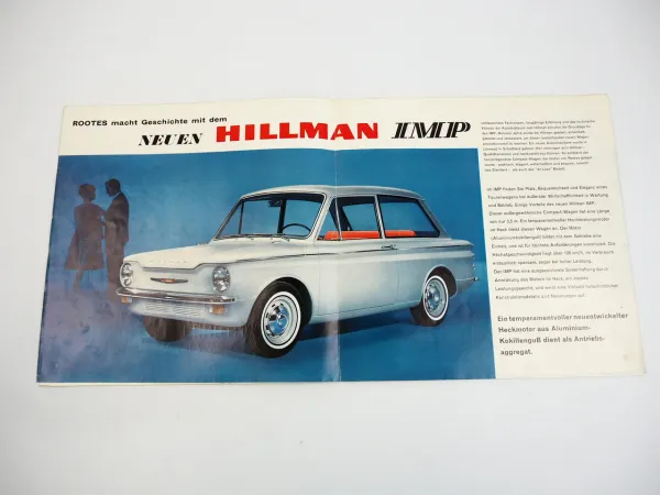 Hilman IMP Limousine de Luxe Prospekt technische Daten 1954 Rootes