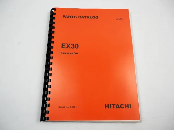 Hitachi EX30 Excavator Parts List Parts Catalog Ersatzteilliste englisch
