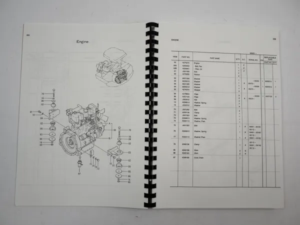 Hitachi EX30 Excavator Parts List Parts Catalog Ersatzteilliste englisch
