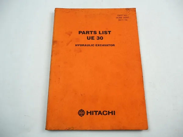 Hitachi UE 30 Hydraulic Excavator Parts List Parts Catalog