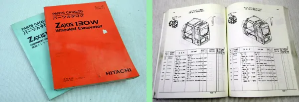 Hitachi Zaxis 130W Hydraulikbagger Ersatzteilliste Ersatzteilkatalog