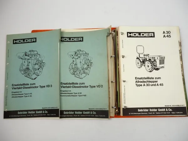 Holder A30 A45 Schlepper mit VD2 VD3 Motor Ersatzteilliste Ersatzteilkatalog 77