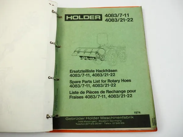 Holder A30 A45 Schlepper mit VD2 VD3 Motor Ersatzteilliste Ersatzteilkatalog 77