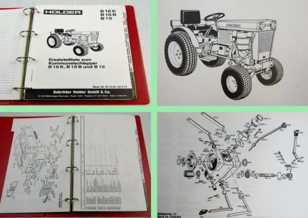 Holder B18K B18B B19 Kommunalschlepper mit Hatz E950 Motor Ersatzteilliste 1983