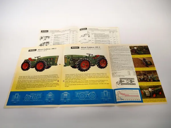 Holder Cultitrac AM2 AG3 Allradschlepper Prospekt Techn. Daten Preisliste 1972