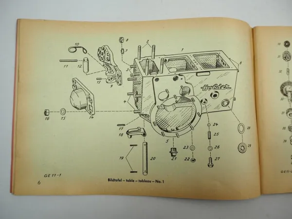 Holder E11 E12 E14 Einachsschlepper Ersatzteilliste Ersatzteilkatalog 1965/70