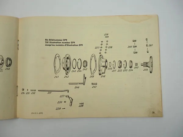Holder E6 Einachsschlepper mit Motor Sachs Stamo 200 Ersatzteilkatalog 1960