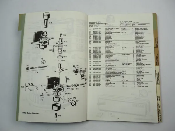Holder HM3 H5 Vielzweckgerät Ersatzteilliste Ersatzteilkatalog Parts List 1981