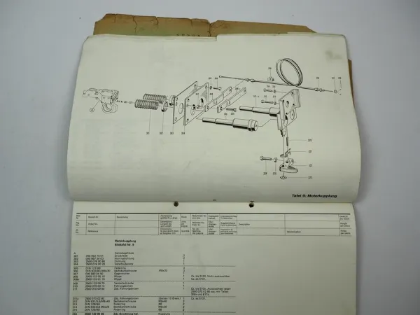 Holder M7 Combi Mäher mit Motor JLO L152 6PS Ersatzteilliste 1973