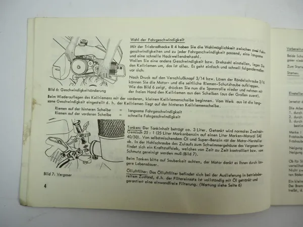 Holder R4 Triebradhacke Betriebsanleitung Ersatzteilliste 1968