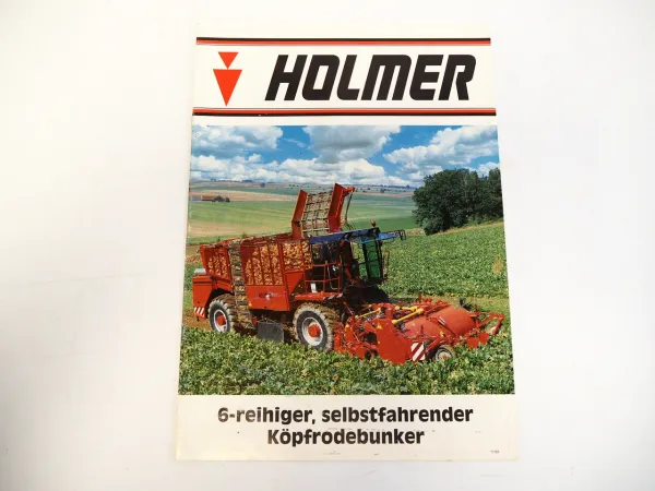 Holmer Rübenerntemaschine Köpfrodebunker Prospekt 1993
