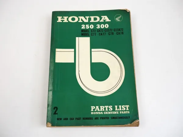 Honda 250 300 C CA 72 77 78 Parts List Ersatzteilliste 1967