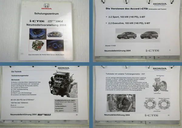 Honda Accord i-CTDi Typ CN2 + Civic IMA ab 2004 Neumodellvorstellung