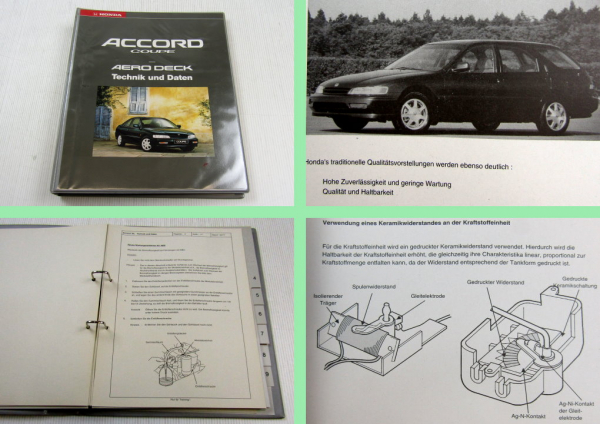 Honda Accord Schulungshandbuch Technik Daten Kundendienst Service 1993