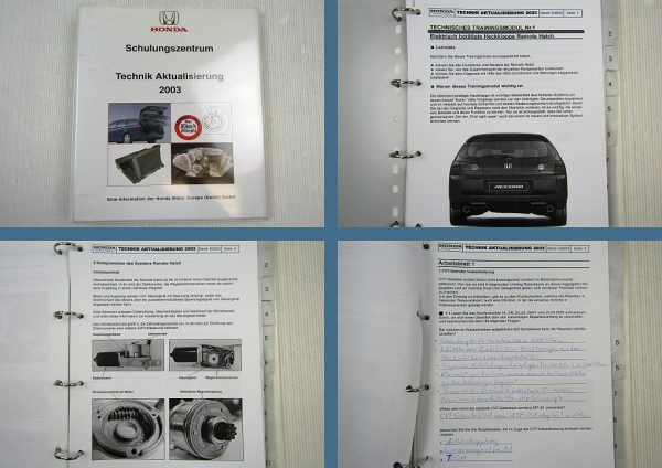 Honda Accord Tourer Limousine ab 2003 Schulungszentrum Technik Aktualisierung