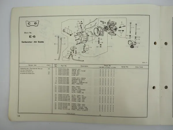 Honda B75K2 Marine Outboard Engine Aussenborder Ersatzteilliste Parts List 1975