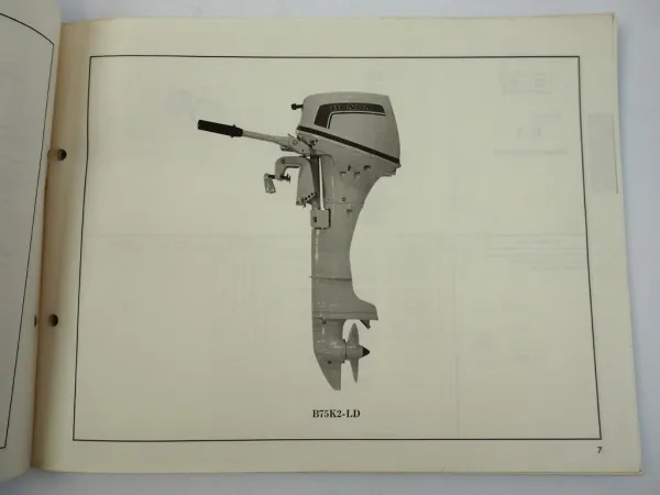 Honda B75K2 Marine Outboard Engine Aussenborder Ersatzteilliste Parts List 1975