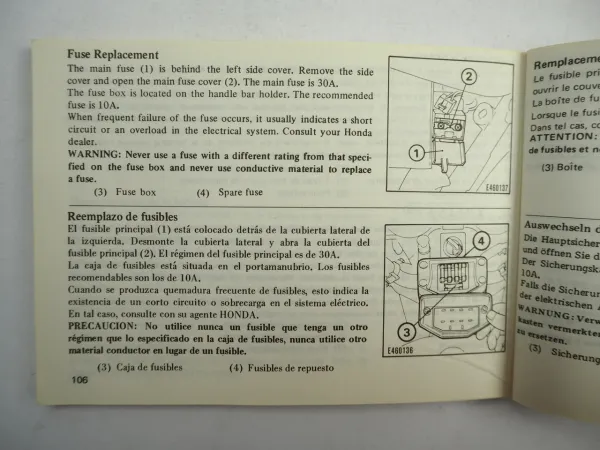 Honda CB650 Custom Betriebsanleitung Manuel du conducteur Owners Manual 1979