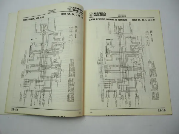 Honda CB650 / RC 05 Werkstatthandbuch Ergänzung 1981 Reparaturanleitung