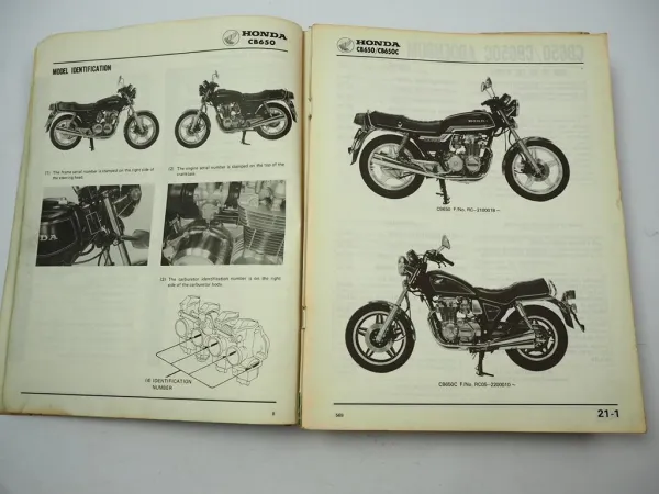 Honda CB650 RC03 CB650C RC05 Werkstatthandbuch 1978 - 1981 Reparaturanleitung