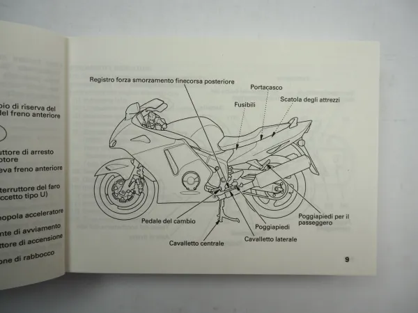 Honda CBR1100 XX Uso e Manutenzione Manual del Propietario Instruktieboek
