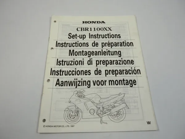 Honda CBR1100XX Montageanleitung Set up instructions