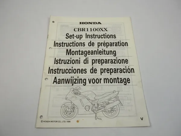 Honda CBR1100XX Montageanleitung Set up instructions