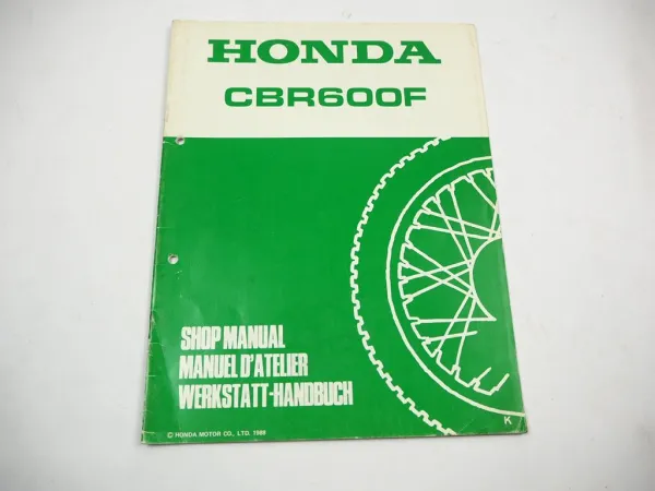 Honda CBR600F PC23 1988 Werkstatthandbuch Ergänzung Shop Manual Reparaturanleitung