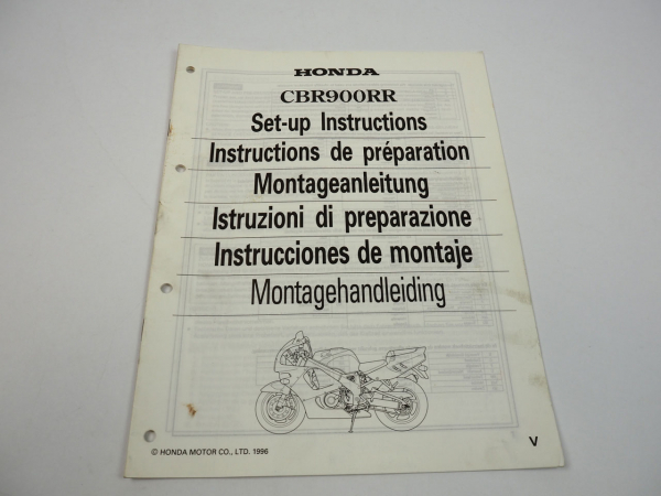 Honda CBR600RR Montageanleitung Set up instructions Instructions de preparation