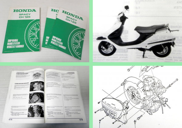 Honda CH125 Spacy Elite JF03 Werkstatthandbuch Shop Manual 1988 - 1992