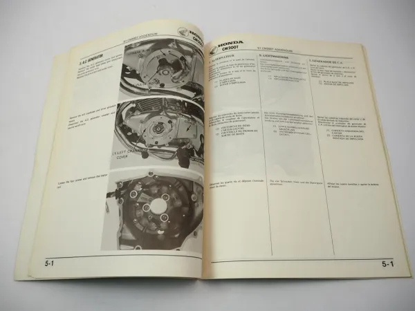 Honda CM200T Werkstatthandbuch Shop Manual Manual de Taller Nachtrag 1981