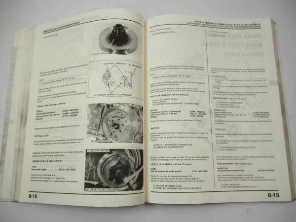 Honda CN250 Helix Werkstatthandbuch 1988 Shop Manual Reparaturanleitung Manuel D Atelier