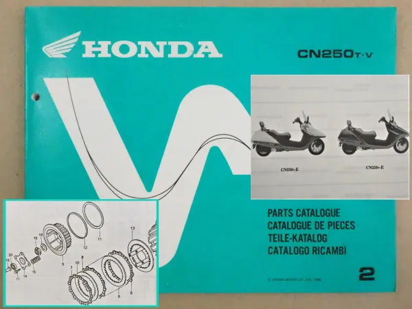 Honda CN250 Parts Catalogue Ersatzteilkatalog 1996