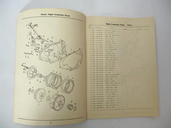 Honda CR125M Elsinore K2 Motocross Owners Manual Parts Catalog 1973