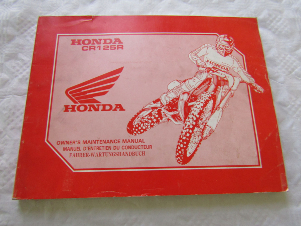 Honda CR125R Motorrad Motocross Maintenance Manual Wartungshandbuch von 1991
