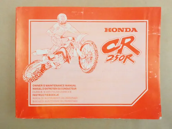 Honda CRF250R Enduro Betriebsanleitung Wartungshandbuch Owners Manual