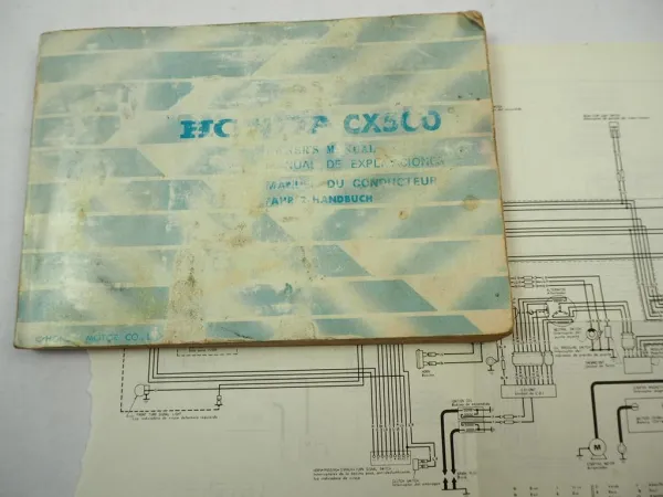 Honda CX500 Betriebsanleitung Fahrerhandbuch Schaltplan 1979 Owners Manual