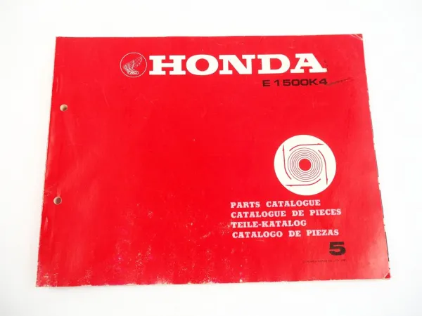 Honda E1500K4 Generator Ersatzteilliste Parts List 1981 Nr. 5