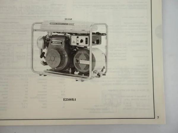 Honda E2500K4 Generator Ersatzteilliste Parts List 1980