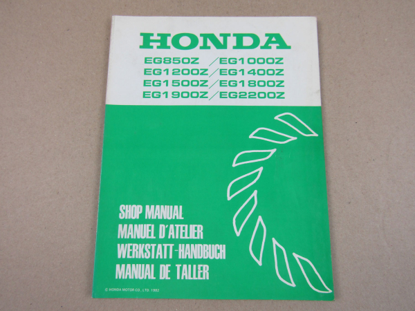 Honda EG 850 1000 1200 1400 1500 1800 1900 2200 Z Werkstatthandbuch 82 Reparatur