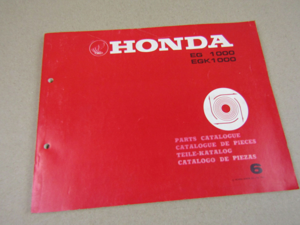 Honda EG1000 EGK1000 Ersatzteilliste 1981 Parts List Catalogue de pieces