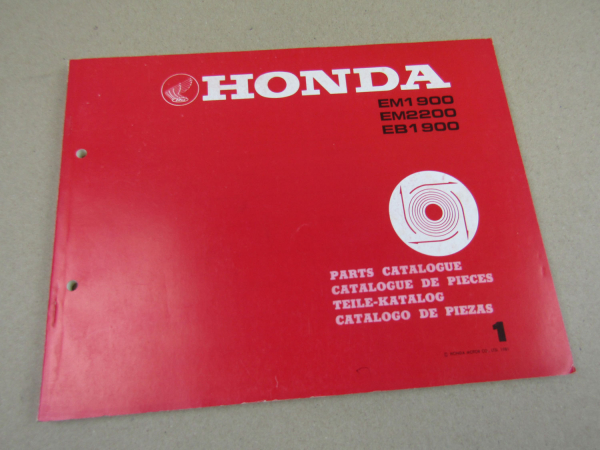 Honda EM EB 1900 2200 Generator Ersatzteilliste 1981 Parts List Catalogue de pie