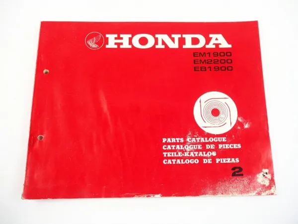 Honda EM1900 EM2200 EB1900 Generator Ersatzteilliste Parts List 1982 Nr. 2