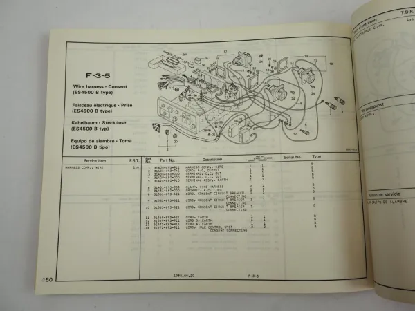 Honda ES ET 4500 K1 Generator Ersatzteilliste Parts List 1980 Nr. 3