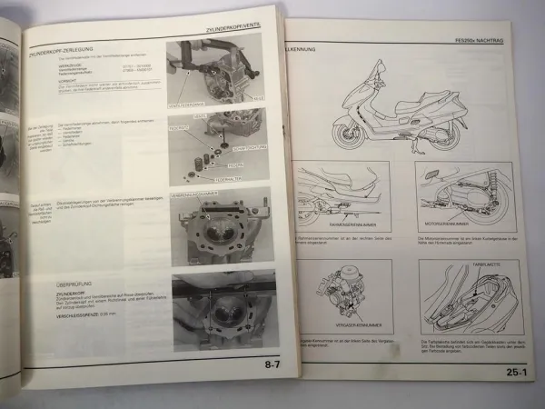 Honda FES 250 w / x Foresight Werkstatthandbuch 1997 / 1998 Reparaturanleitung