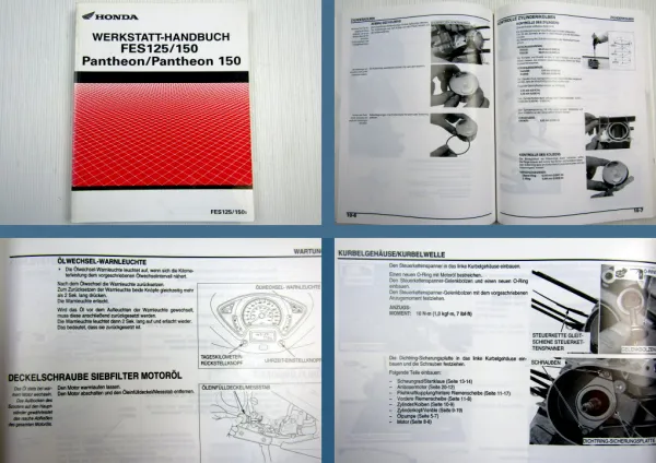 Honda FES125-3 FES150-3 Pantheon Werkstatthandbuch 2003 Reparaturanleitung