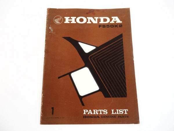 Honda FS50K2 Motorfräse Ersatzteilliste Parts List 1975