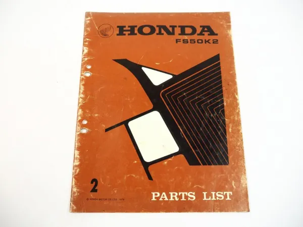 Honda FS50K2 Motorfräse Ersatzteilliste Parts List 1978